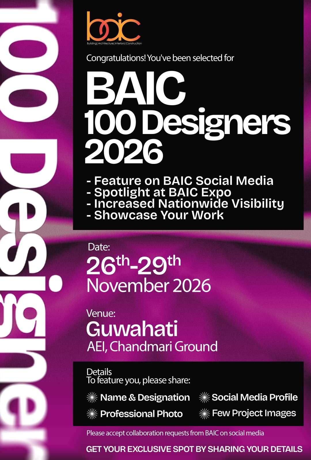 baic-North East's Biggest Building, Architecture, Interiors & Construction Exhibition in guwahati